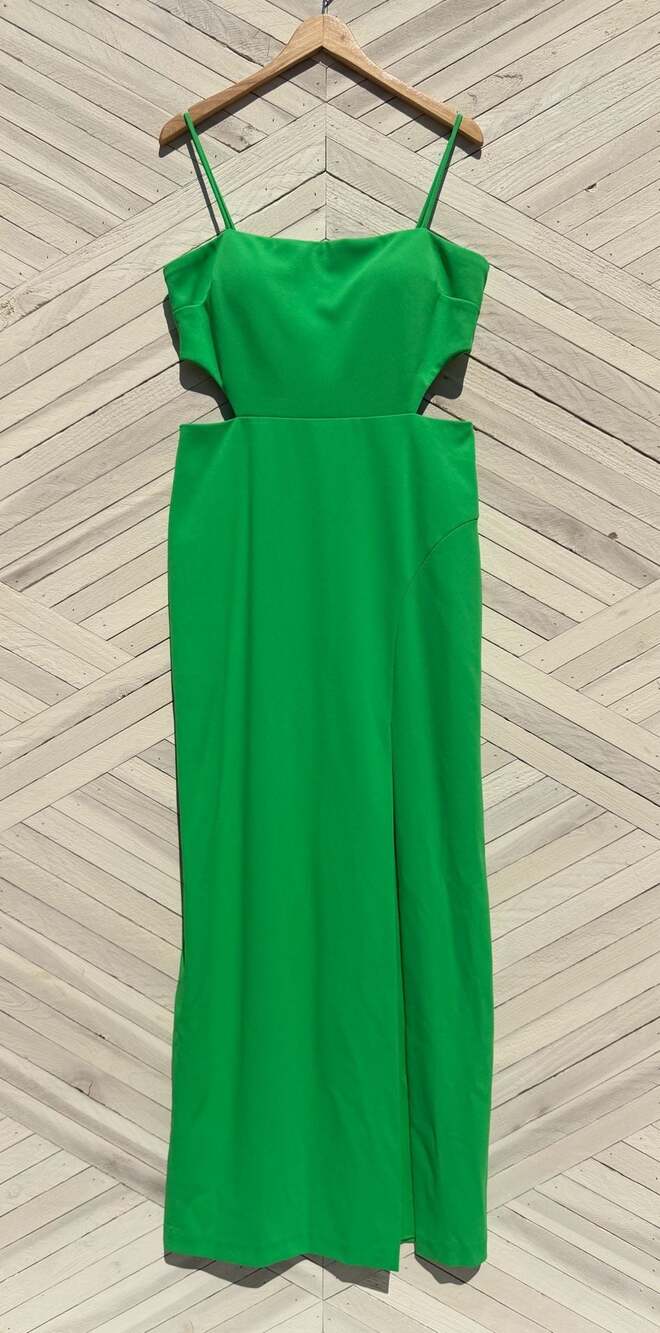 AQUA Formal Sleeveless Cutout Slit Gown Size 12